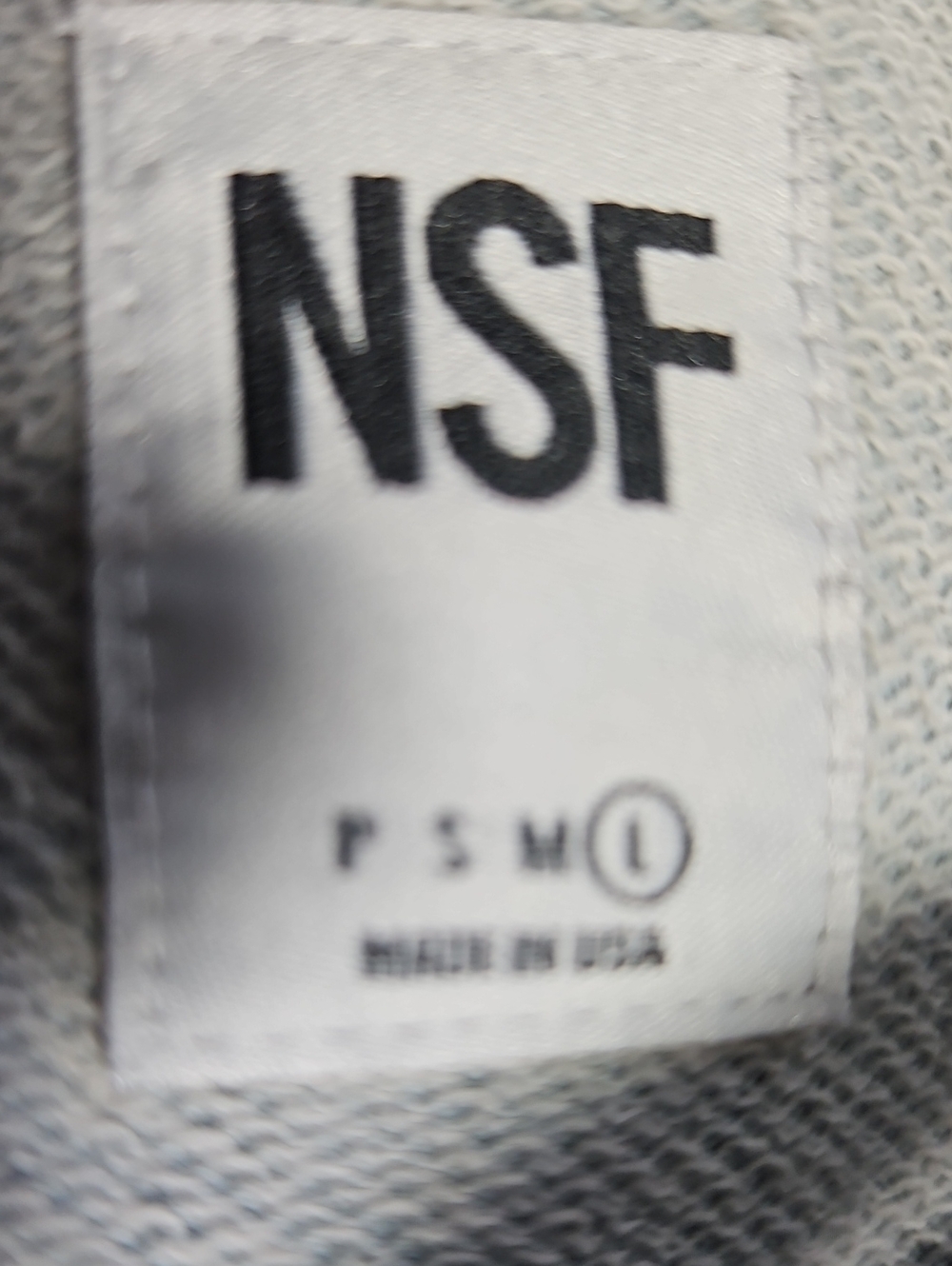 NSF Light Blue Distressed Women's Sweatshirt - Picture 2 of 5